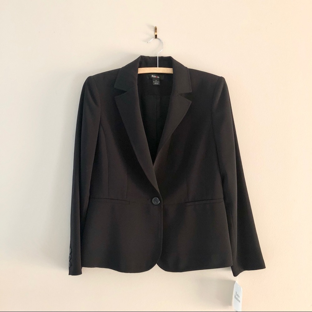 NWT Style & Co Black Classic Blazer